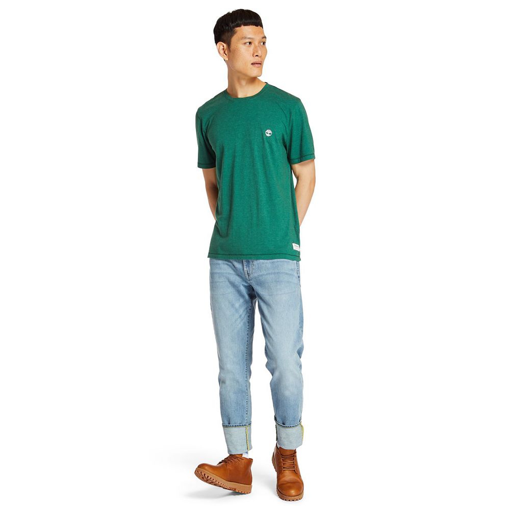 Timberland Mens T-Shirts Mohawk River Jersey - Green - India OI3820647